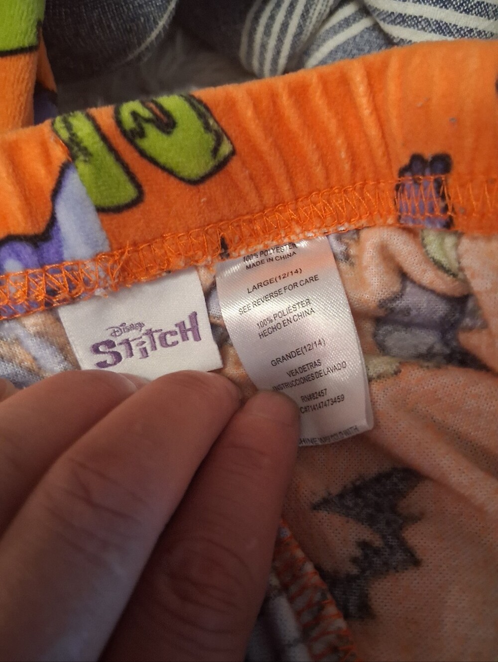 Stitch Halloween Fleece Pajama Pants Large - Picture 2 of 3